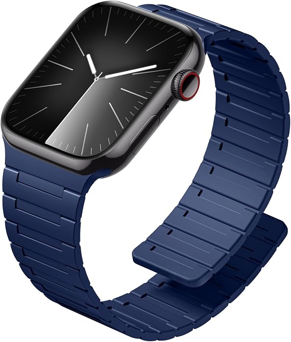 SNBLK Magnetic Watchband Compatible with Apple Watch for Men 44mm 45mm 46mm 49mm 42mm 41mm 40mm 38mm Women, Silicone Sport Strong Magnet Strap for iWatch Series 11 Ultra 3 Ultra 2 Se 10 9 8 7 6 5 4 1