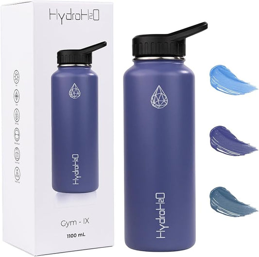 37 oz Insulated Water Bottles with Twist Cap, Keep Cold 24H, Leak-Proof, BPA-Free, Double Wall Stainless Steel Water Flask for Sports, Gym, Travel, and School (Purple)