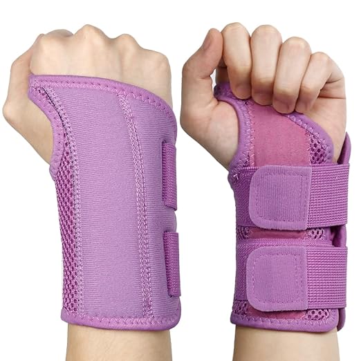 NuCamper Wrist Brace for Carpal Tunnel Night Wrist Support Right Left Hands | Wrist Splint for Men Women, Tendonitis Arthritis Pain Relief,Adjustable Compression Hand Braces, Sleeping, Office Work Typing