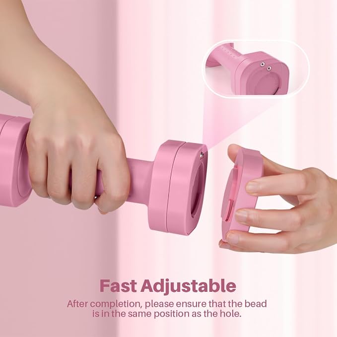 Zempox Hand Weights for Women at Home 2-5 lb Light Adjustable Dumbbells Set | Adjustable 2-5 lb(A Pair 4lb 6lb 8lb 10lb), 4-in-1 Design, TPU Soft Grip, Quick Weight Change, Compact for Home, Gym, Office