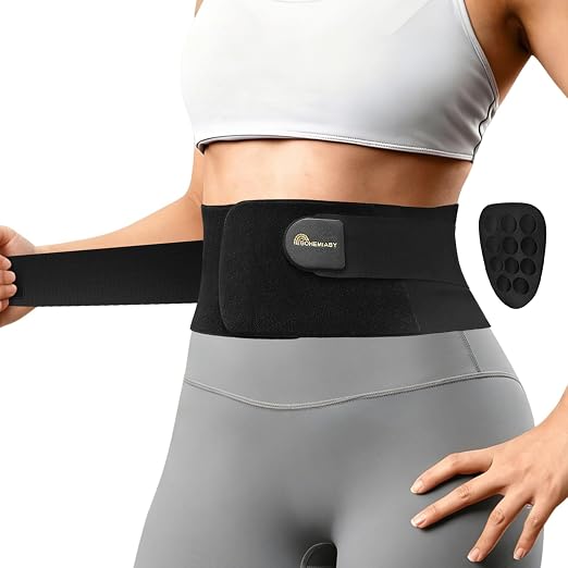 Thin & Lightweight Back Brace for Lower Back Pain, Sciatica,Herniated Disc,Breathable Mesh Back Support Brace with Massage, Adjustable Lumbar Brace for Men Women, All Day Comfort, XL