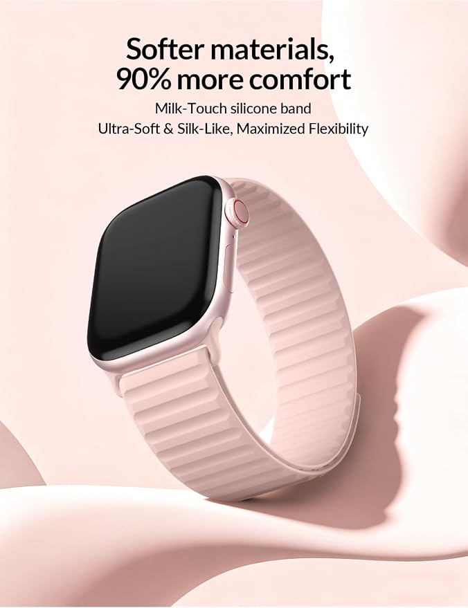 Patented Magnetic Silicone Sport Band for Apple Watch Bands for Women Men | Soft Silicone Solo Loop 40mm 38mm 41mm 44mm 45mm 42mm 49mm, Sport Strap for iWatch Series 11 10 9 8 7 6 5 4 3 2 1 SE Ultra