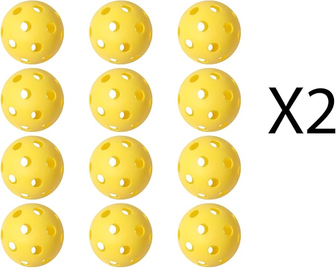 GSE Plastic Practice Baseballs, Hollow Airflow Softballs Training | 26-Holes Lightweight Balls, for Pitching, Batting, Catching for All Skill Levels, for Indoor & Outdoor Games, 2.75", 0.9 oz