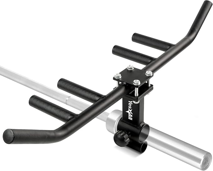 Yes4All Exercise Machine Adjustable T Bar Row Attachment, D Row Handle/Landmine Handle Attachment with Textured Rubber Handles