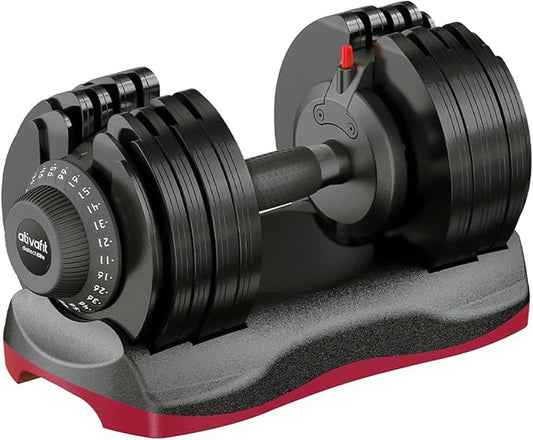 ATIVAFIT Adjustable Dumbbells Set, 5–88LB Quick Adjust Free Weights with Double Safety Lock & Anti-Slip Steel Handle, Space Saving Home Gym Equipment for Full Body Strength Training