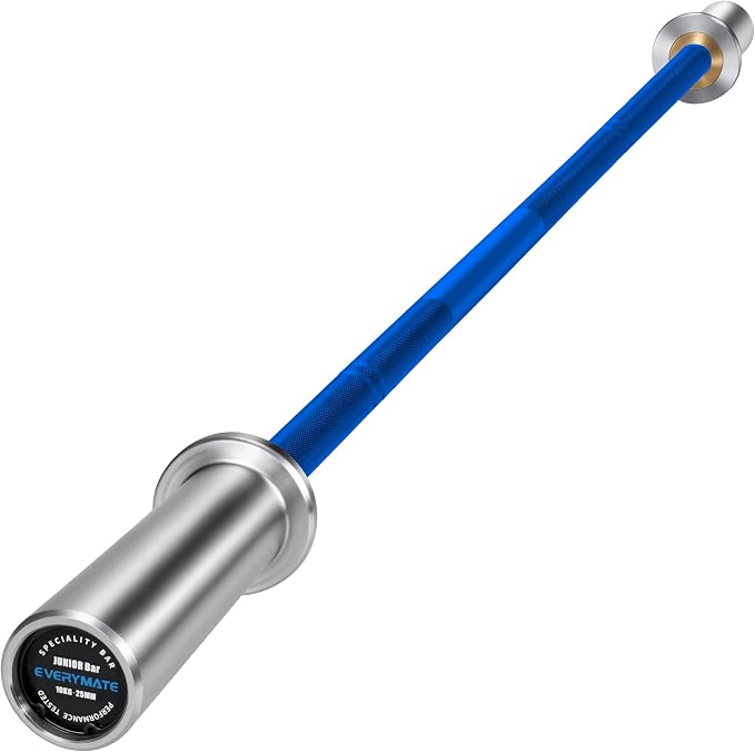 EVERYMATE 5LB Mini Barbell Bar Beginner Women Kid Barbell Total Body Workout Weighted Bar,for Strength Training, for Youth Children New Weightlifting