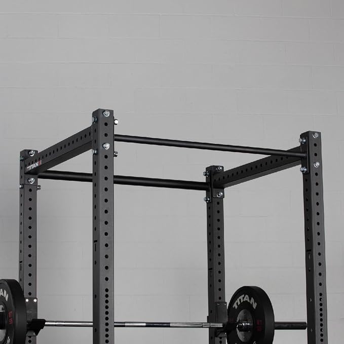Titan Fitness X-3 Series Tall Bolt-Down Power Rack with Weight Plate Holders 36-in. Depth