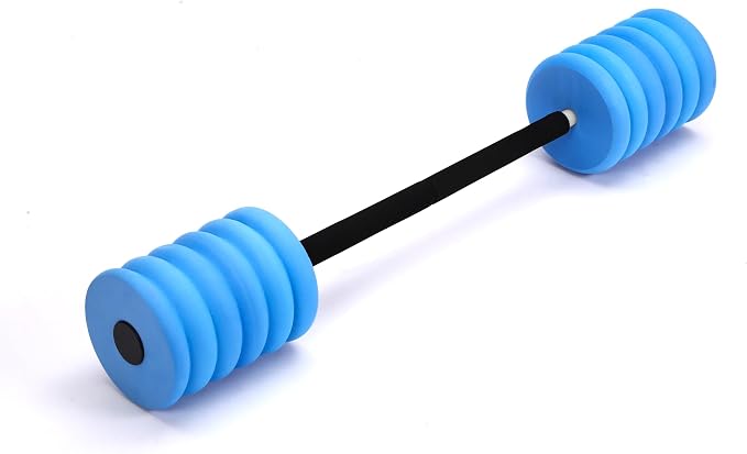 Soulchen Long Aquatic Exercise Dumbbells Pool Exercise Foam Water Weights Dumbbell Aquatic Pool Barbells with High Density EVA Foam for Swim Water Aerobics Workouts Loss