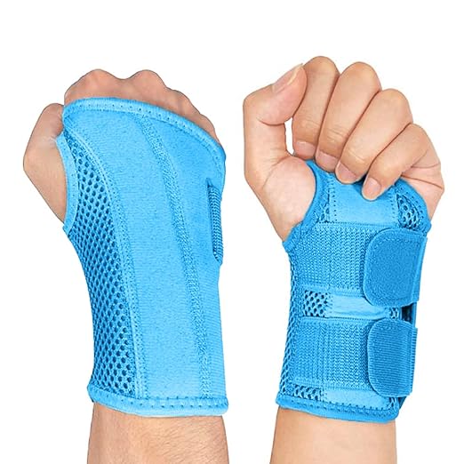 NuCamper Wrist Brace for Carpal Tunnel Night Wrist Support Right Left Hands | Wrist Splint for Men Women, Tendonitis Arthritis Pain Relief,Adjustable Compression Hand Braces, Sleeping, Office Work Typing