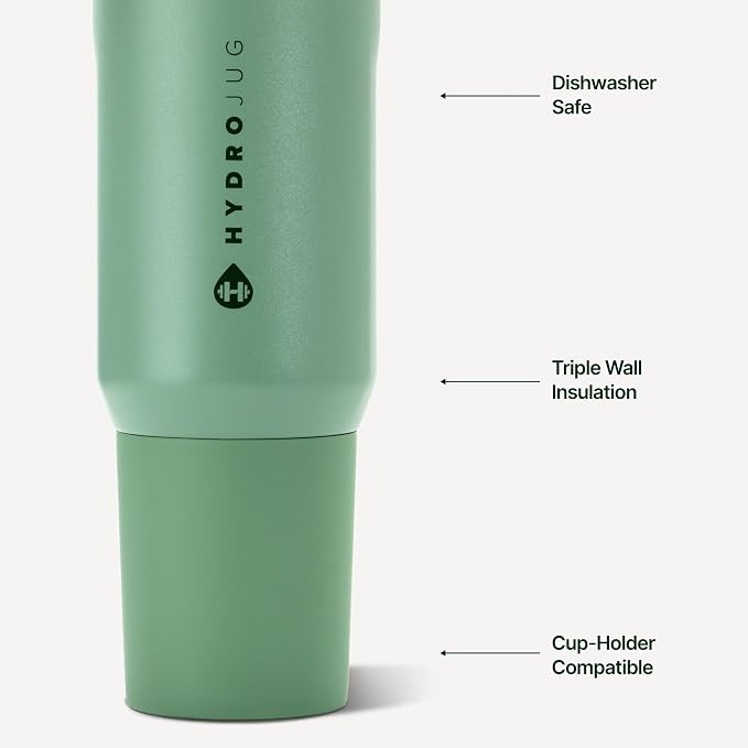 HydroJug Sport 20 oz Insulated Stainless Steel Water Bottle, Sage