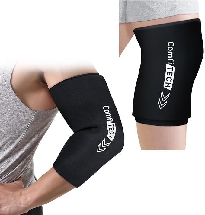 ComfiTECH Elbow Knee Ice Pack Wrap Sleeve for Knee, Calf & Thigh, 2XL | Multi-Use Gel Ice Sleeve for Knee, Calf & Thigh, Reusable Cold Compression for Leg Discomforts & Muscle Relaxation