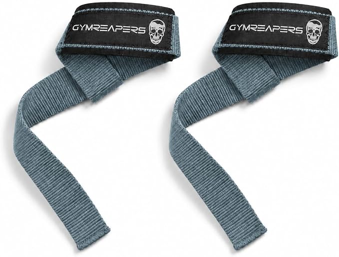 Gymreapers Lifting Wrist Straps for Weightlifting, Bodybuilding, Powerlifting, Strength Training, & Deadlifts - Padded Neoprene with 18 inch Cotton