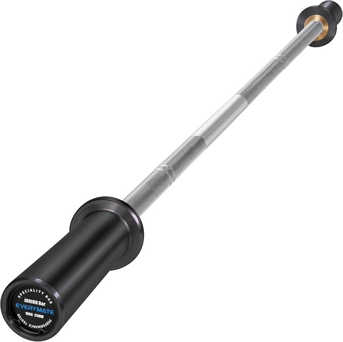 EVERYMATE 5LB Mini Barbell Bar Beginner Women Kid Barbell Total Body Workout Weighted Bar,for Strength Training, for Youth Children New Weightlifting
