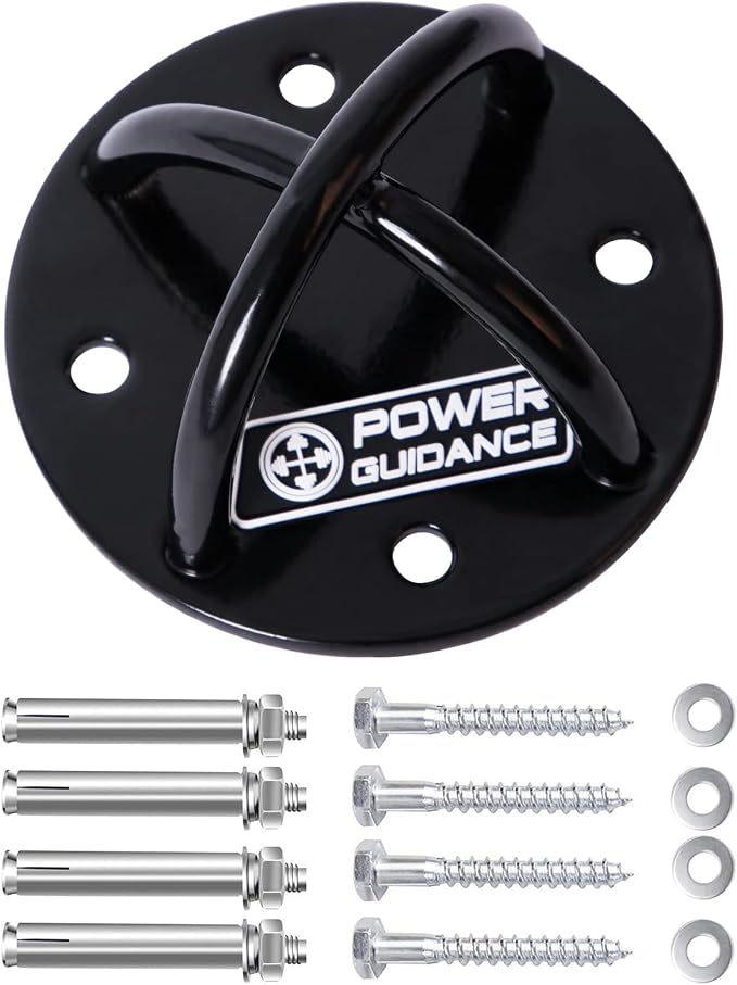 POWER GUIDANCE Wall and Ceiling Mount Bracket for Suspension Straps, Gymnastic Rings, Yoga Swings & Hammock Resistance Band Battle Rope