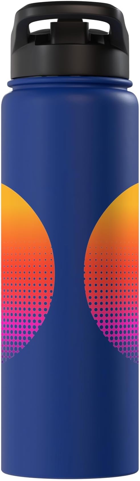 Basketball Game Hoop Slam Dunk Ball Retro Sunset Player Gift Stainless Steel Insulated Water Bottle