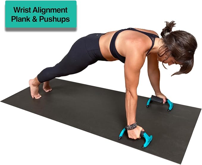 Premium Quality Wrist Alignment Yoga Blocks to Eliminate Wrist Pain in All Poses - Great for Yoga, Pushups and Pilates. Set of 2 with Instruction Card