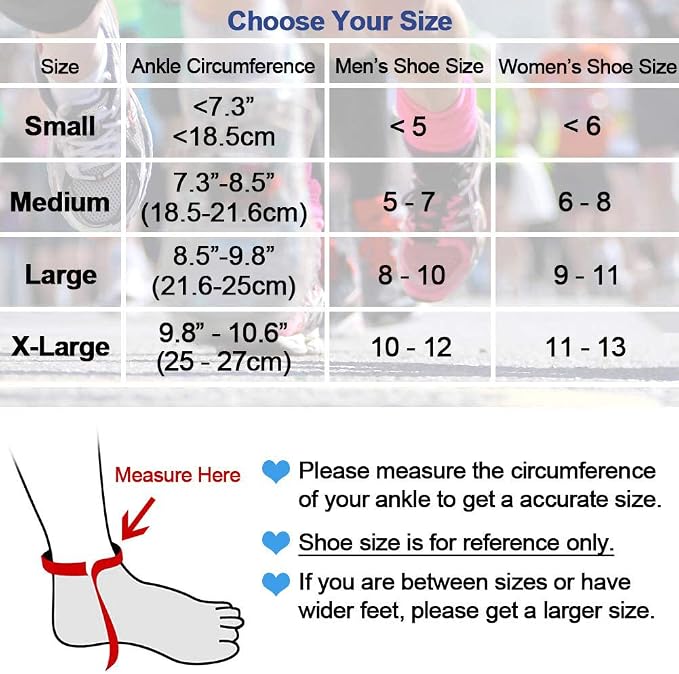 beister 1 Pair Ankle Support Breathable Neoprene Compression Ankle Brace for Men and Women, Elastic Sprain Foot Sleeve for Sports Protect, Arthritis, Plantar Fasciitis, Achilles tendonitis, Recovery