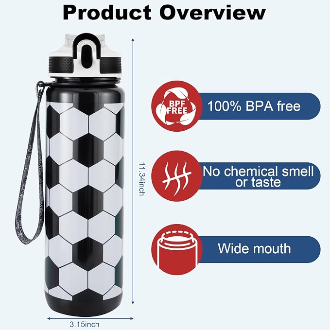 EYQ 32oz Water Bottle with Straw, Time Marker, Blue Purple | Blue Purple Tritan, BPA Free, Time Marker, Leakproof Lock Lid, Wide Mouth, for Gym, School, Office and Travel