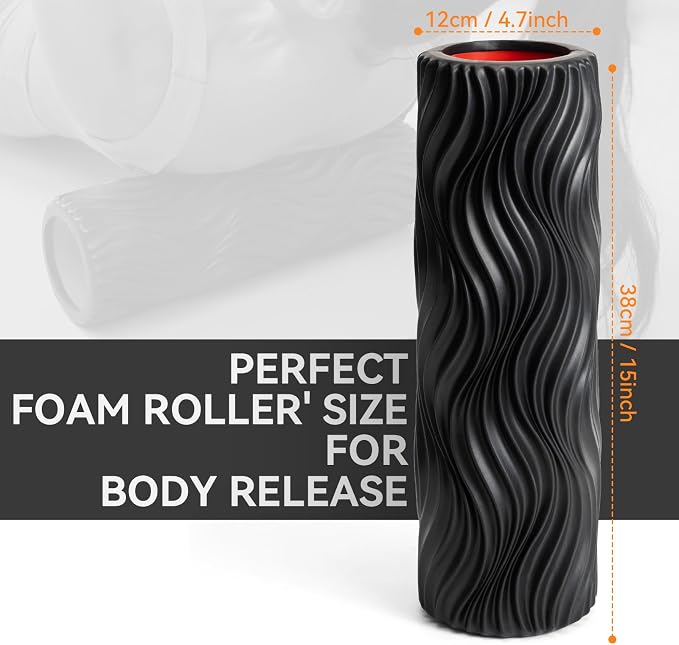 SUBCULTUREPICK Foam Roller High-Density Rollers, Deep Tissue Muscle Massage | Fitness Roller for Stretching, Relieves Muscles, Improves Mobility, Pilates, Yoga, Ideal for Athletes, Beginners & Recovery