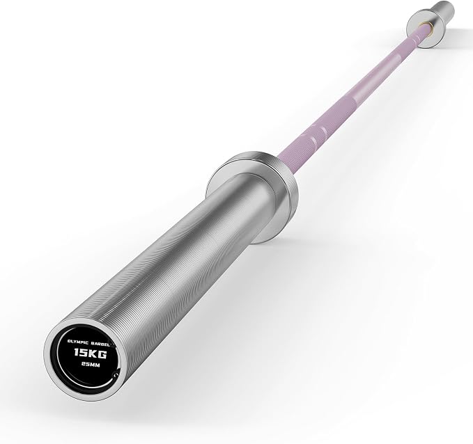PAPABABE 4ft/5ft/6ft/6.5ft Barbell 2" Short Barbell for Strength Training | 4ft/5ft/6ft/6.5ft Straight Barbell, Womens Olympic Bar with Moderate Knurling for Squats Curls Deadlifts, Weightlifting