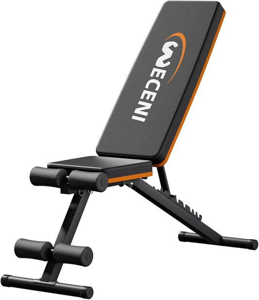 Adjustable Weight Bench,Adjustable weight bench, Multi-Functional Foldable workout Bench Press with 660 LBS Capacity, Strength Training Equipment gym for Home, Full heavy duty fitness bench gym at home.