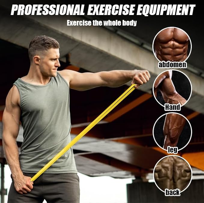 4PCS Resistance Bands for Working Out, Pull Up Assistance Bands Set | Latex Workout Bands for Men & Women, Exercise Bands Resistance for Body Stretching, Muscle Training and Physical Therapy