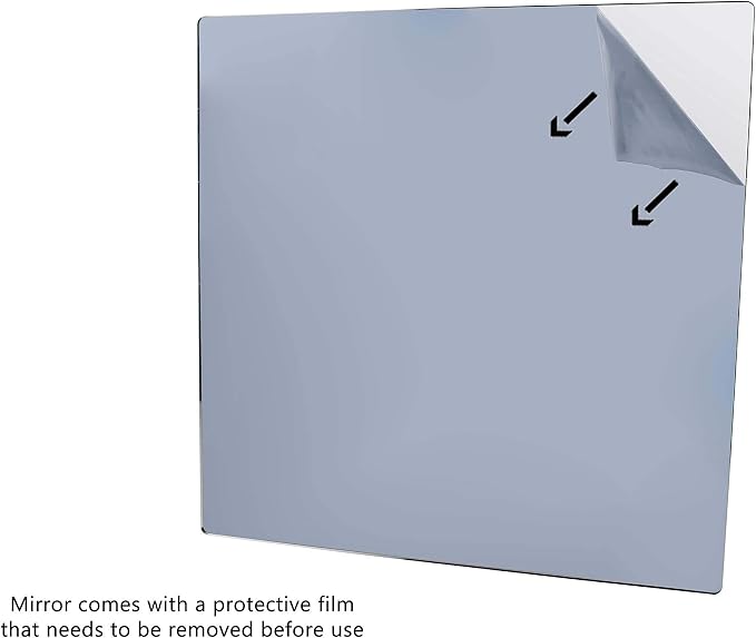 Marketing Holders 3 Pack 12” x 12” Mirrors with Rounded Corners Great for Classroom Activities Horses or Chicken Coop Flat Mirror Sheet Tile Table Decor