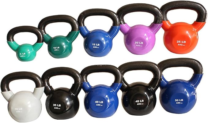 Ader Vinyl Kettlebell 5, 8, 10, 12, 15, 18, 20, 25, 30, 35, 40, 45,50 Lb