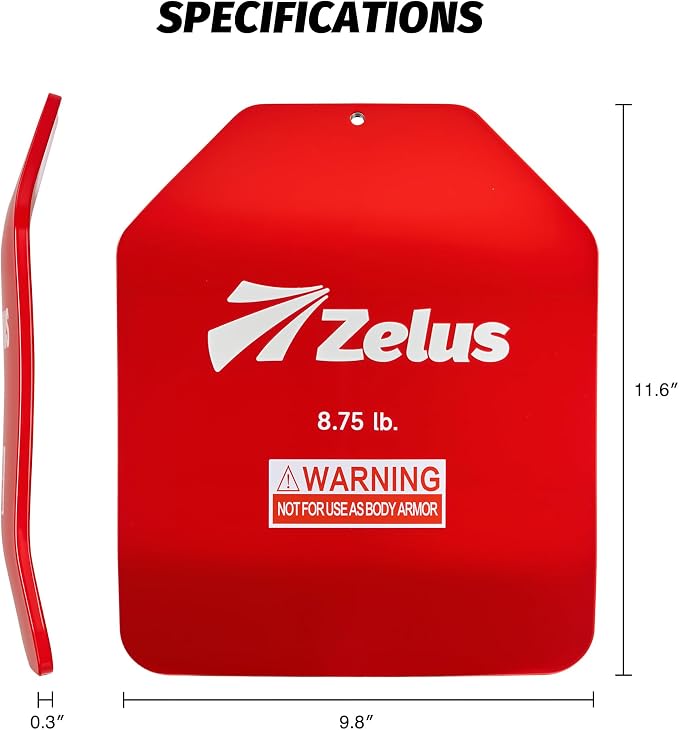 ZELUS Curved Weighted Vest Plates for Workout, 5.75/8.75/13.75LB Pairs Steel Weight Plates for Tactical Weight Vest, Ergonomic Training Plates for Running, CrossFit & Strength Training