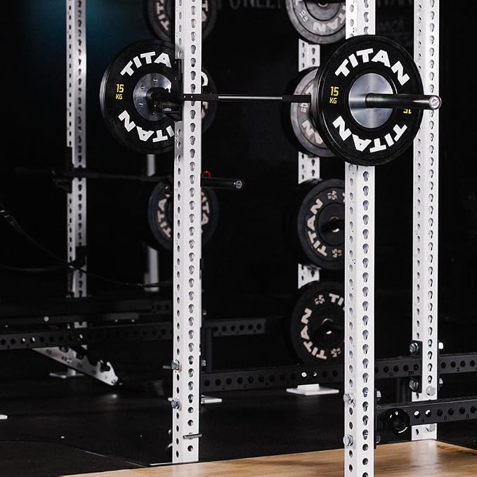 Titan Fitness Elite Olympic Bumper Plates, Competition Weight Plates, Rubber Rubber with Steel Insert