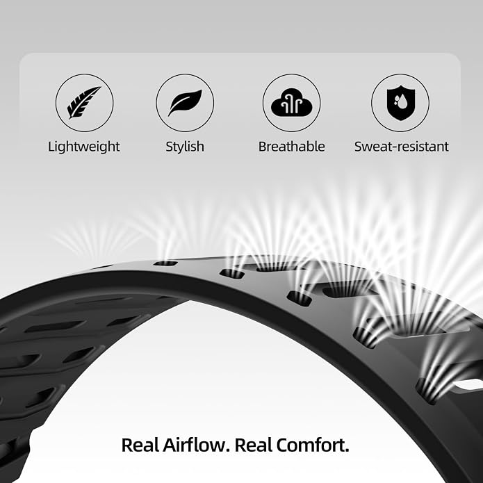 X-it Magnetic Watch Band for Apple Watch Ultra 49mm, 46mm/45mm/44mm, Silicone Sport Strap with Strong Magnet for Men and Women, Compatible with Apple Watch Series 11/10/9/8/7/6/5/4/3/2/1 and SE