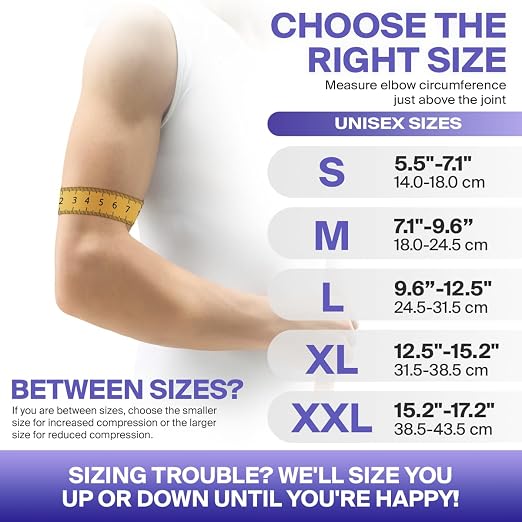 DR. BRACE® Elite Elbow Brace Support, Breathable Elbow Compression Sleeve with Gel Pad for Golfer's, Tennis Elbow & Tendonitis Treatment & Pain Relief