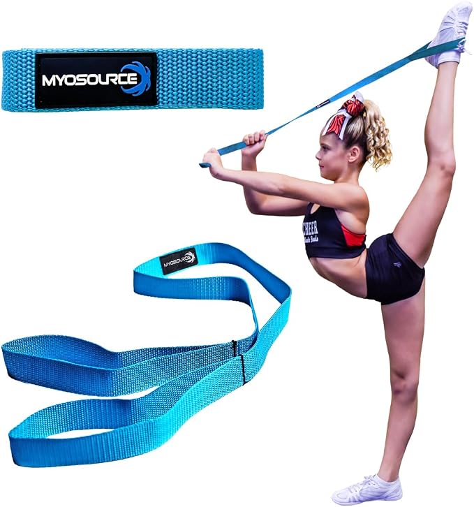 Cheerleading Flexibility Stunt Strap - Improve Stretching and Stunts for Cheer Dance Gymnastics & Physical Therapy – Stocking Stuffers Present for Kids Girls Adults - 12 Colors