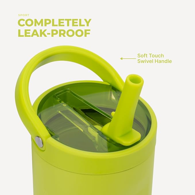 HydroJug Sport 20 oz Insulated Stainless Steel Water Bottle, Lemon Lime