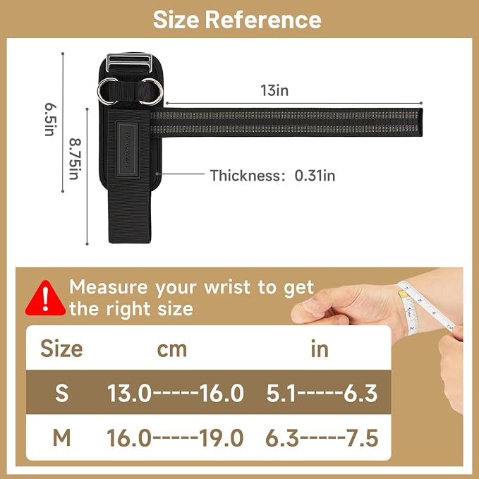 M MANUEKLEAR Wrist Straps for Weightlifting, Gym Lifting Straps with D Rings for Cable Machine,Weight Lifting Wrist Wraps for Men Women