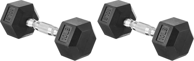 Amazon Basics Rubber Hex Dumbbell Hand Weight