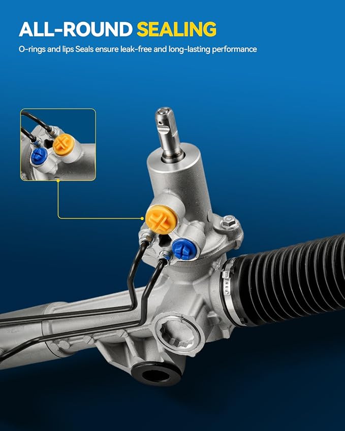 PHILTOP Power Steering Rack and Pinion Assembly for 2002-2005 Ram 1500 4WD | Replace No.52106521AH, 52106521AG, 52110334AI, 52106522AV, 52106521AI, 52106521AJ, 52106522AH, 52110334AF