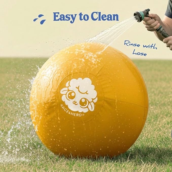 Race&Herd 25" Original Herding Ball for Dogs — Balls for Dog Toys (Gold) | Large Herding Ball for Australian Shepherd, Border Collie, Corgi & Blue Heeler — Instinct-Driven Outdoor Exercise