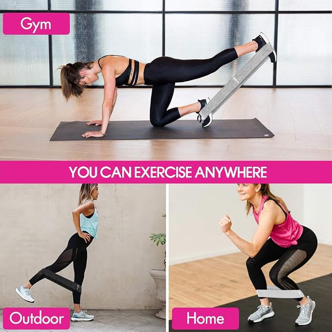 Resistance Bands, Fabric Workout Bands for Women & Men, Cloth Booty Resistance Loop Bands, Thick Squat Bands for Butt/Legs/Thigh/Hip/Glute Excersing