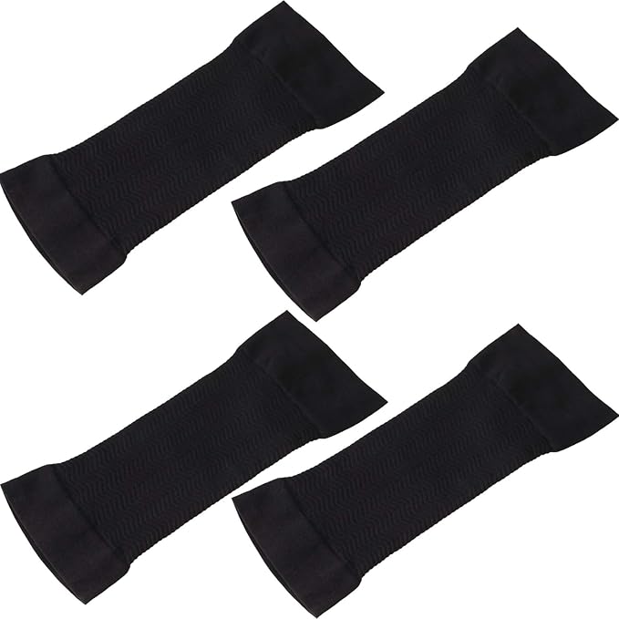 WILLBOND 4 Pairs Slimming Arm Shaper Sleeve for Women Men Upper Flabby Arm Sleeve for Slimming Sun Protection Tattoo Cover up