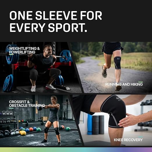 Modvel Strength 7mm Knee Sleeves (Pair) for Weightlifting & Powerlifting (USPA, IPL Approved) | High-Performance Knee Compression Support For Squats, Weight Lifting - Men and Women