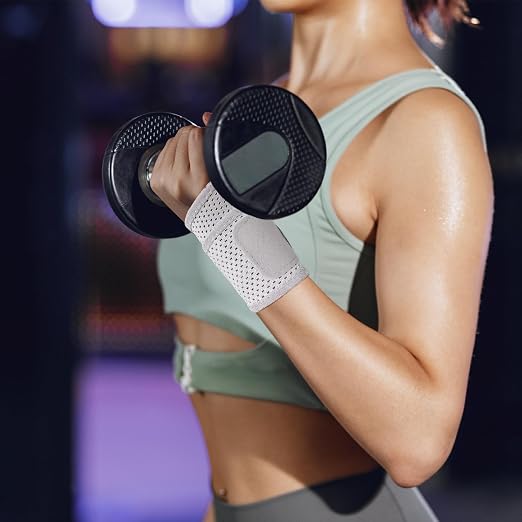 2 Pack Ultra-Thin Mesh Wrist Brace - Breathable Compression Wrist Support for Workouts & Daily Use - Adjustable Wrist Strap - Unisex Wrist Brace for Pain Relief, Tendonitis, Carpal Tunnel (Gray)