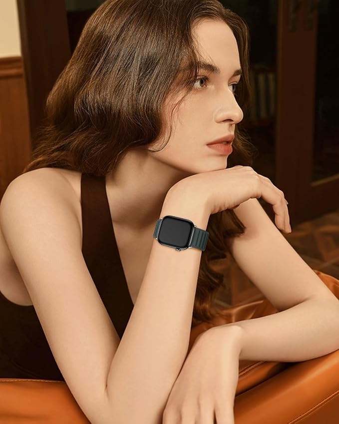 Magnetic Link Sport Band Compatible with Apple Watch Bands for Men Women | Patented Solo Loop Band 40mm 38mm 41mm 44mm 45mm 42mm 49mm, Sport Strap for iWatch Series 11 10 9 8 7 6 5 4 3 2 1 Ultra SE