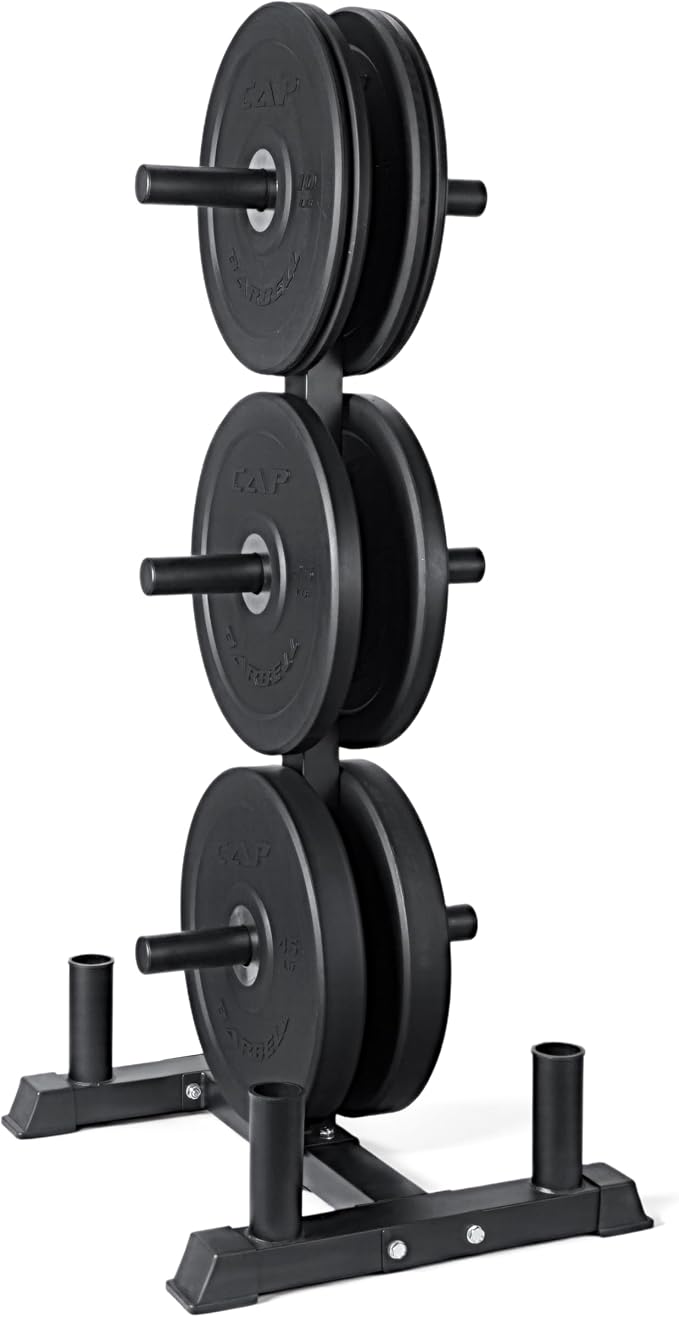 CAP 2-inch Olympic Bumper Plate Weight Set | 100-370 lbs | Multiple Colors | Storage Rack Optional