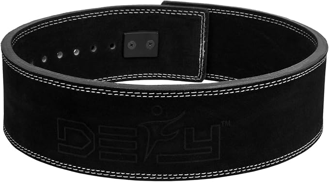 DEFY Weightlifting Lever Belt – 4” Wide Powerlifting Strongman Gym Belt for Men & Women – 10MM Lever Belt for Lower Back Support, Workout, Deadlift & IPF Bodybuilding