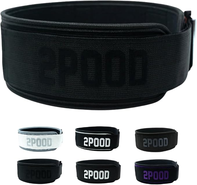 2POOD 4" Weightlifting Belt | CrossFit® Weightlifting Belt | 4-inch Wide and Built for Support, Flexibility, and The Ability to Cross Train Easily