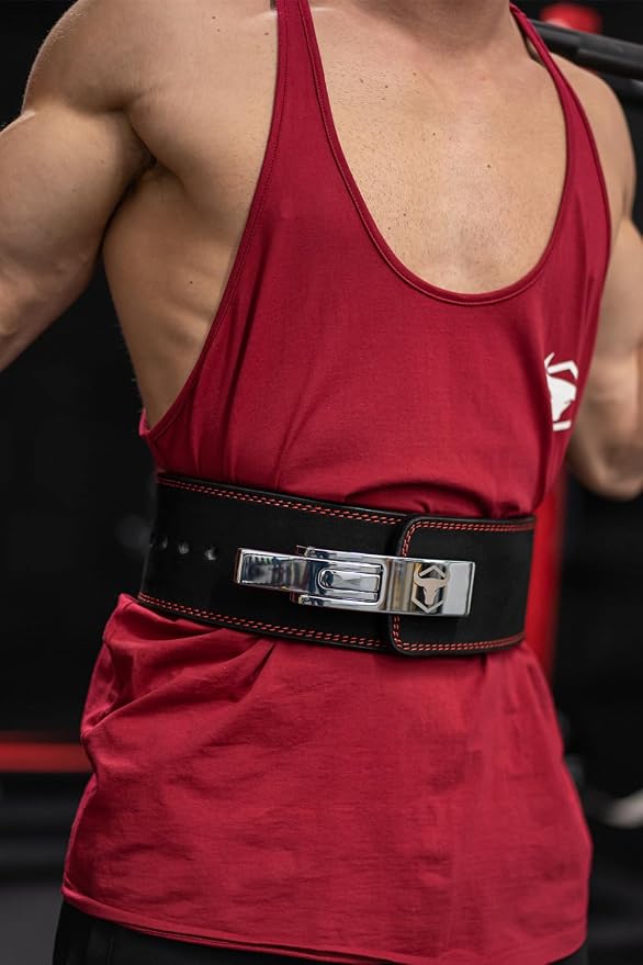 Powerlifting Lever Belt - 10mm / 13mm Weight Lifting Belt (USPA & IPL Approved) for Heavy Weightlifting - Lower Back Leather Support for Deadlifts and Squats