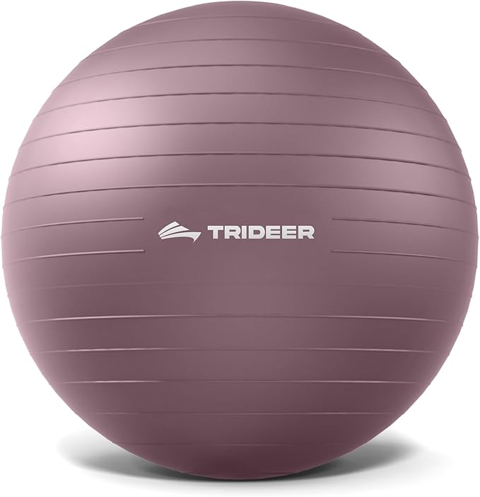 Trideer Exercise Ball, Stability Yoga Ball for Physical Therapy, Active Sitting, Pregnancy & Birth Labor Prep, Core Strength, Balance Training, Posture Improvement and Daily Stretching, 55/65/75cm