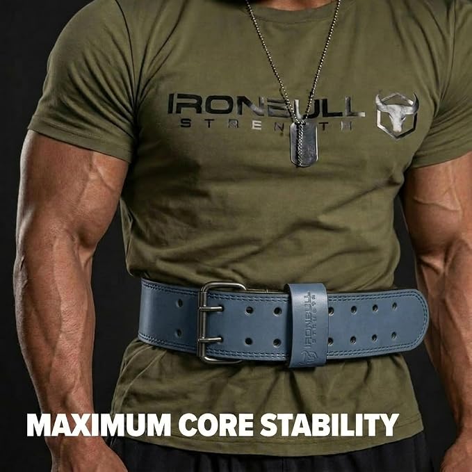 7mm Leather Weight Lifting Belt (IPF Approved) – 4” to 2” Tapered Weightlifting Belt for Powerlifting, Olympic Lifting, Gym & Workout – Back Support Belt for Men & Women