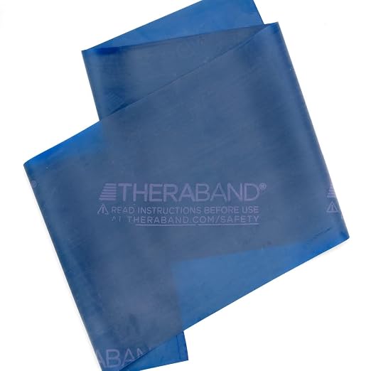 THERABAND Resistance Band, Exercise Workout, Physical Therapy, Blue, 6 Ft | THERABAND elastic resistance band for exercise, strength training, physical therapy and at-home workouts